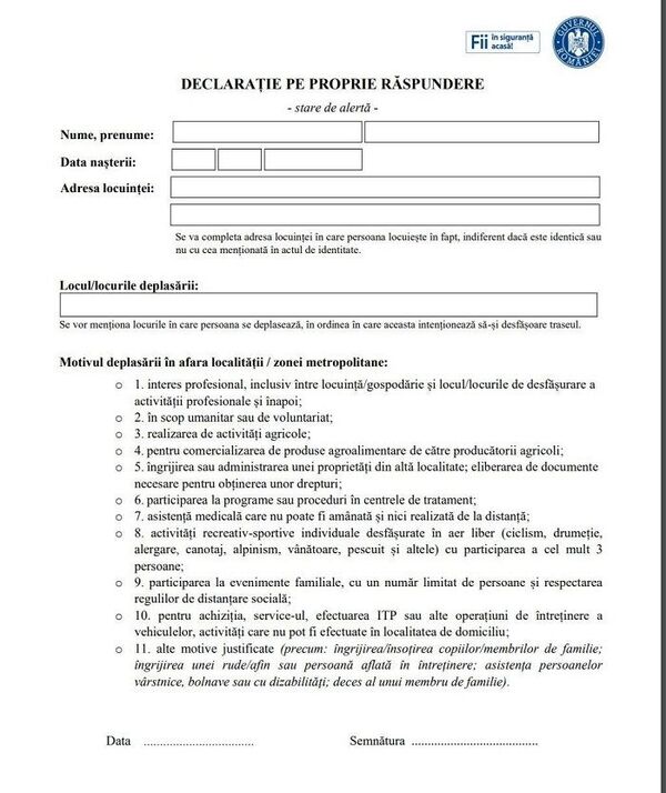 Cum arată și ce conține NOUA ”Declarație pe propria răspundere” Cum arată și ce conține NOUA ”Declarație pe propria răspundere” - Sputnik Moldova-România