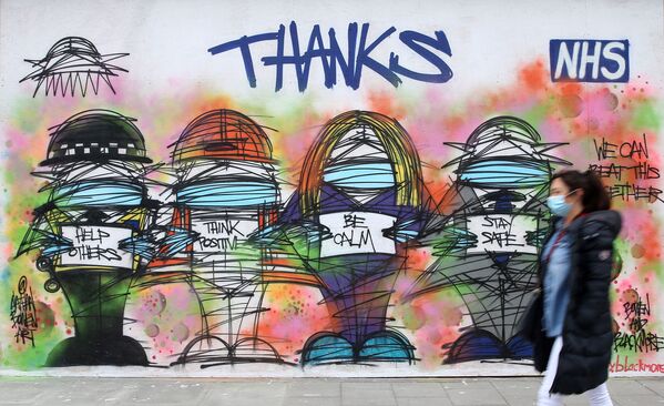 Граффити в благодарность медицинским работникам в Лондоне - Sputnik Молдова