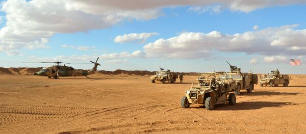 Зона высадки в базовом лагере Эт-Танф на юге Сирии - Sputnik Молдова