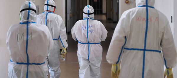 Госпиталь COVID-19 в Центре мозга и нейротехнологий ФМБА России Госпиталь COVID-19 в Центре мозга и нейротехнологий ФМБА России - Sputnik Moldova-România