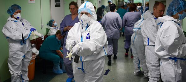 Госпиталь COVID-19 в ГКБ №15 имени О. М. Филатова Госпиталь COVID-19 в ГКБ №15 имени О. М. Филатова - Sputnik Moldova