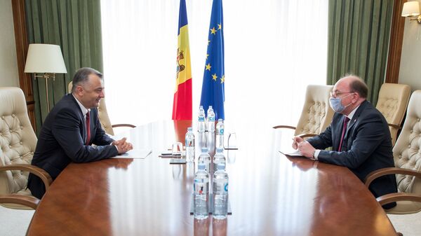 Premierul Ion Chicu s-a întâlnit cu ambasadorul Federației Ruse în Republica Moldova Oleg Vasnețov - Sputnik Молдова