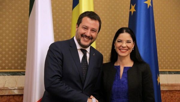 Ana Birchall și Matteo Salvini - Sputnik Moldova-România