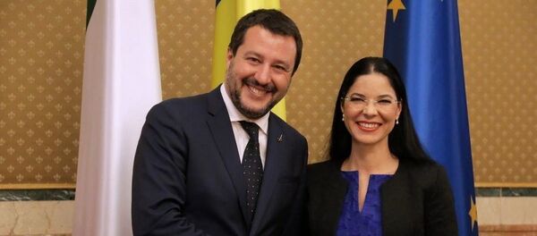 Ana Birchall și Matteo Salvini - Sputnik Moldova-România