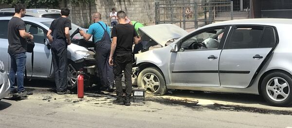 Accident de circulație pe str. Petricani din Chișinău Accident de circulație pe str. Petricani din Chișinău - Sputnik Молдова
