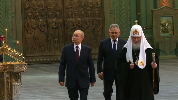 Путин посетил Главный храм Вооруженный сил России в Подмосковье - Sputnik Молдова