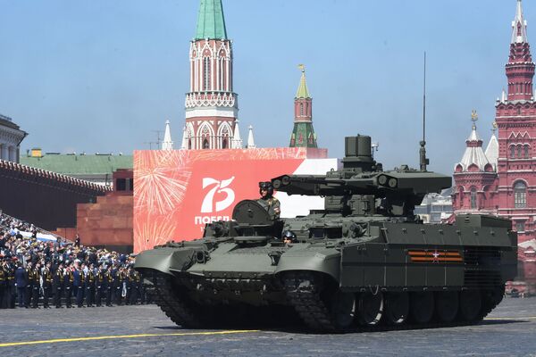 Боевая машина поддержки танков (БМПТ) Терминатор во время военного парада Победы - Sputnik Молдова