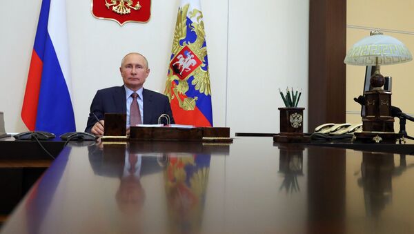 Встреча президента РФ В. Путина с участниками общероссийской акции взаимопомощи Мы вместе. - Sputnik Moldova