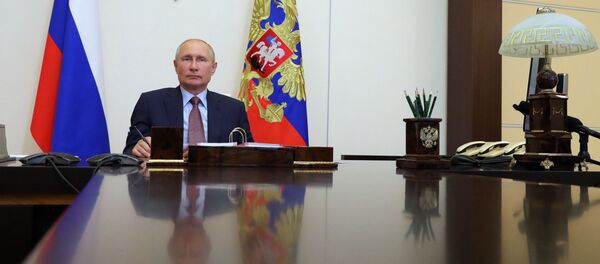 Встреча президента РФ В. Путина с участниками общероссийской акции взаимопомощи Мы вместе. - Sputnik Moldova-România