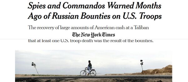 Разведка США признала недостоверной информацию NYT о сговоре России с талибами Разведка США признала недостоверной информацию NYT о сговоре России с талибами - Sputnik Молдова