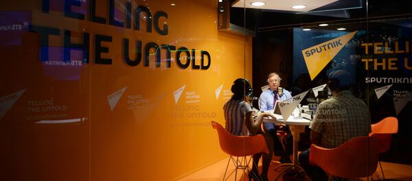 Stoisko Sputnika (Międzynarodowe Forum Ekonomiczne w Petersburgu 2015) - Sputnik Молдова