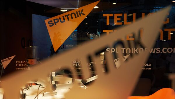 Павильон информационного агентства Sputnik перед открытием Петербургского международного экономического форума 2015 - Sputnik Moldova