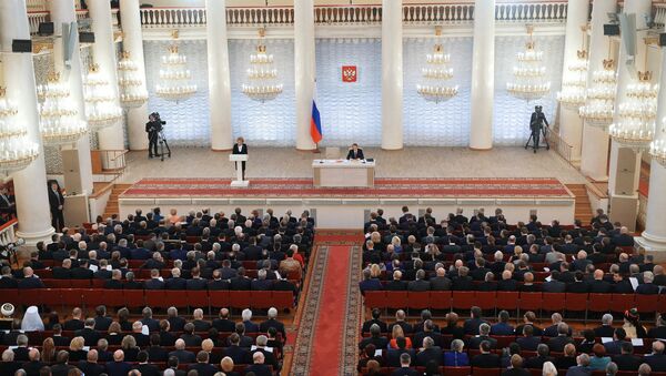Совместное заседание членов Госдумы РФ и Совета Федерации РФ - Sputnik Молдова
