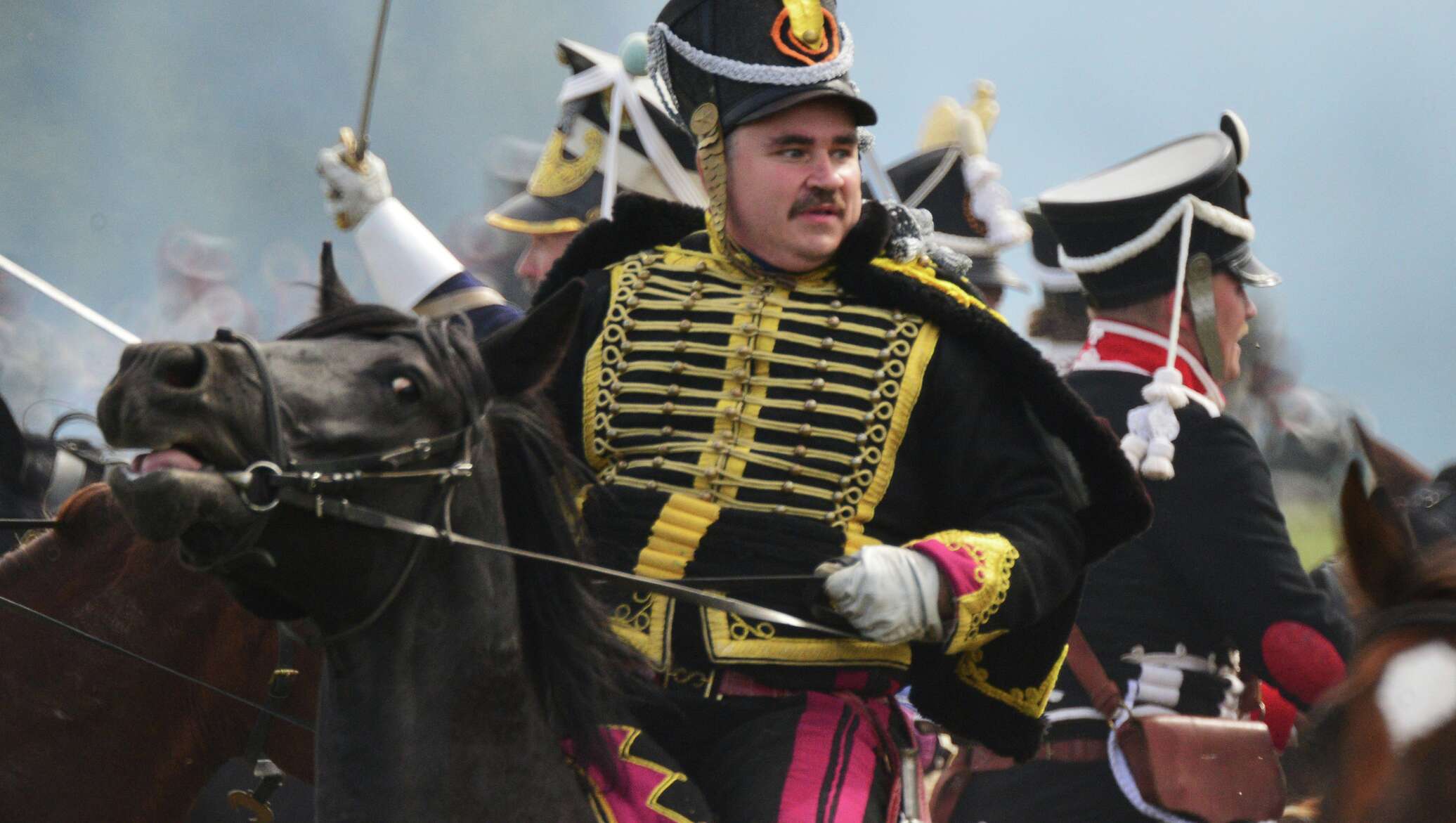 Гусары Бородино реконструкция. Household Cavalry Mounted Regiment.