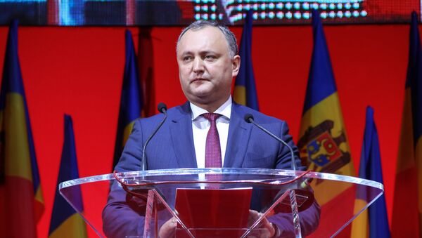 13-й съезд партии социалистов Игорь Додон - Sputnik Moldova-România