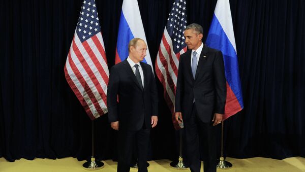 Президент России Владимир Путин (слева) и президент США Барак Обама - Sputnik Moldova-România