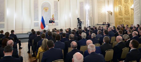 Обращение президента РФ В.Путина с ежегодным посланием к Федеральному Собранию - Sputnik Молдова