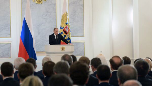 Обращение президента РФ В.Путина с ежегодным посланием к Федеральному Собранию - Sputnik Молдова