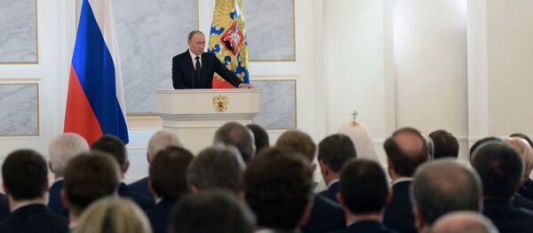 Обращение президента РФ В.Путина с ежегодным посланием к Федеральному Собранию Обращение президента РФ В.Путина с ежегодным посланием к Федеральному Собранию - Sputnik Молдова