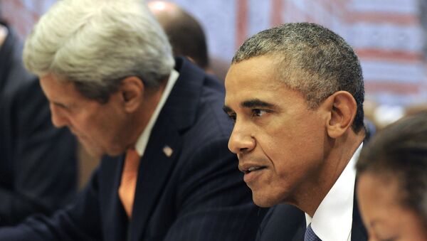 Президент США Барак Обама и госсекретарь США Джон Керри - Sputnik Молдова