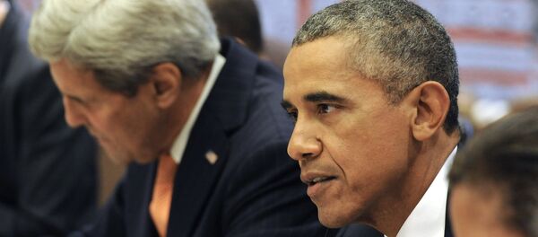 Президент США Барак Обама и госсекретарь США Джон Керри - Sputnik Молдова