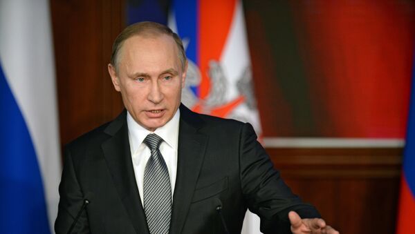 Президент РФ В.Путин принял участие в расширенном заседании коллегии Минобороны РФ - Sputnik Молдова