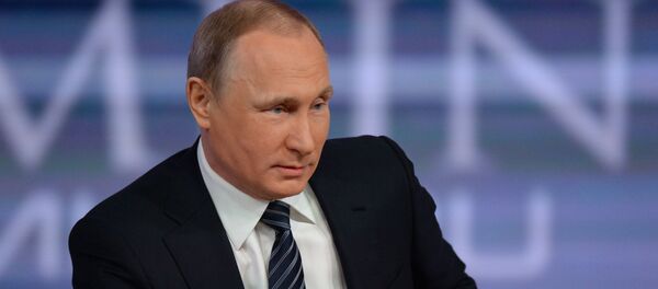 Одиннадцатая ежегодная большая пресс-конференция президента России Владимира Путина Одиннадцатая ежегодная большая пресс-конференция президента России Владимира Путина - Sputnik Молдова