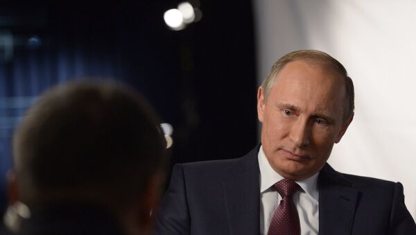Президент РФ В.Путин дал интервью ведущему телеканала Россия-1 В. Соловьеву - Sputnik Молдова