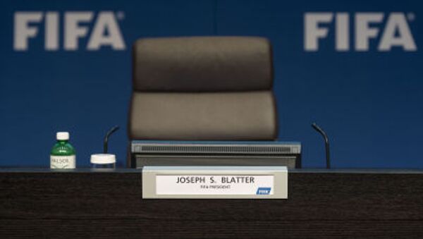 Пустое кресло президента ФИФА Йозефа Блаттер - Sputnik Молдова