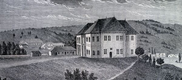 Литография Дом Инзова, где жил А.С. Пушкин - Sputnik Молдова