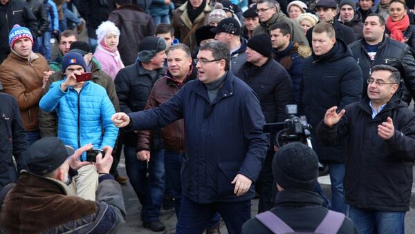 Renato Usatîi la protestul din 16 ianuarie 2016 - Sputnik Moldova