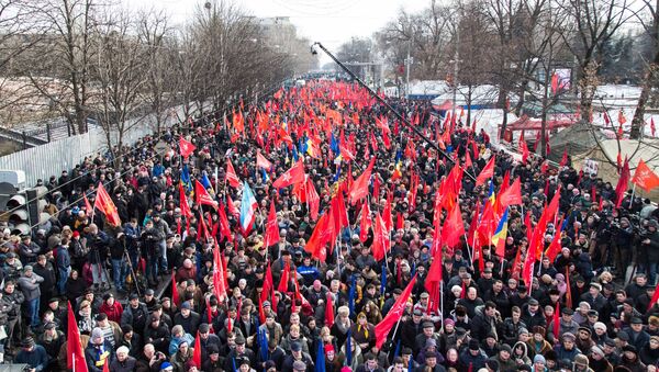 ПСРМ Протест 16.01.2016 - Sputnik Молдова