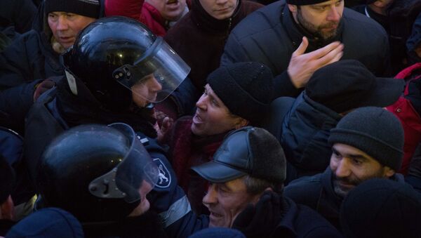 Протест Парламент Молдовы 20.01.2016 - Sputnik Moldova