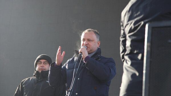 Игорь Додон на митинге у парламента 21 января - Sputnik Moldova