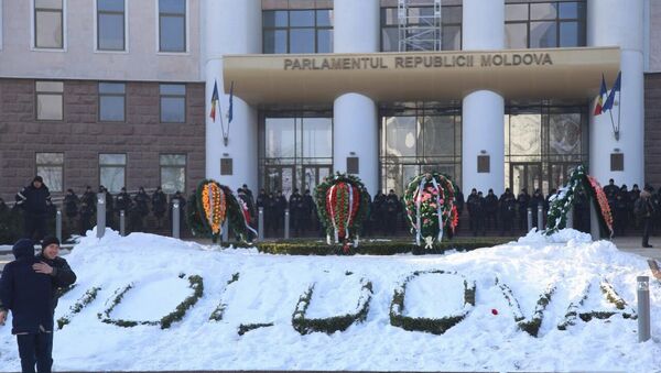 Протест Парламент Молдовы 21.01.2016 - Sputnik Moldova