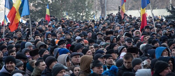 Протест 21.01.2016 Proteste 21.01.2016 - Sputnik Молдова
