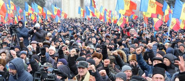 Proteste 22.01.2016 Протест 22.01.2016 - Sputnik Молдова