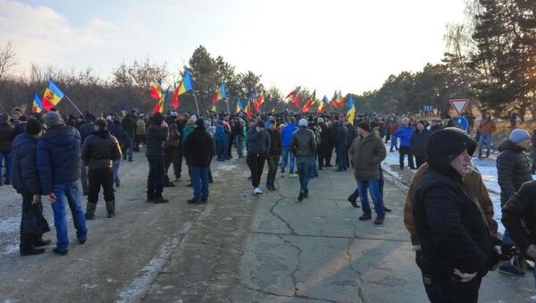 Proteste 24.01.2016 Протест 24.01.2016 Chișinău - Leușeni - Sputnik Молдова