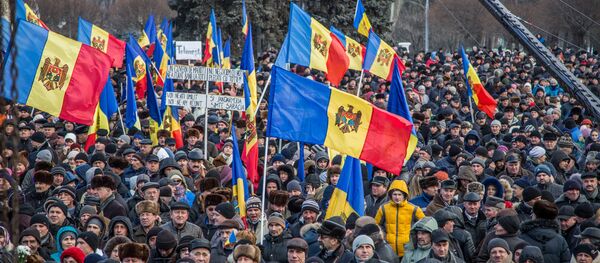 Proteste 24.01.2016 Протест 24.01.2016 - Sputnik Молдова