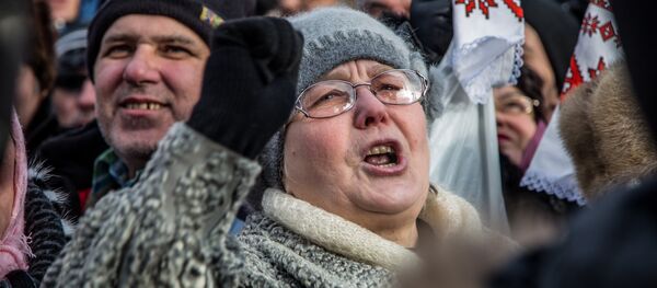 Proteste 24.01.2016 Протест 24.01.2016 - Sputnik Moldova