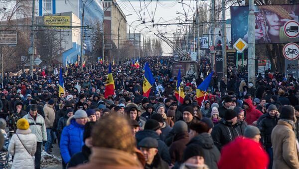 Proteste 24.01.2016 Протест 24.01.2016 - Sputnik Moldova-România