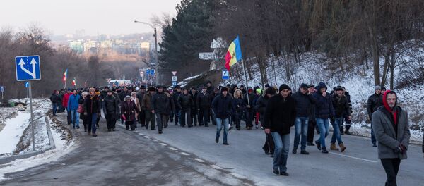 Proteste 24.01.2016 Протест 24.01.2016 - Sputnik Молдова
