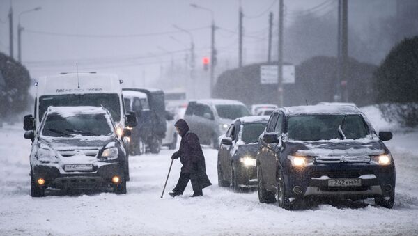 Первый снег в Омске - Sputnik Moldova-România