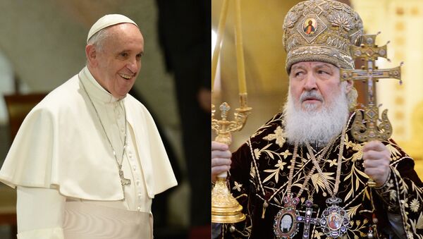 Papa Francesco ed il patriarca di Mosca e di tutte le Russie Kirill - Sputnik Moldova