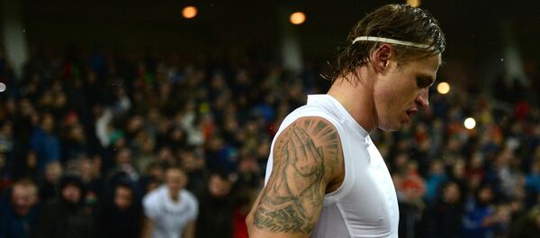 Игрок Локомотива Дмитрий Тарасов после матча. - Sputnik Молдова