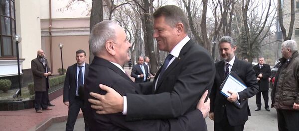 Klaus Iohannis şi Nicolae Timofti, Chişinău. - Sputnik Moldova
