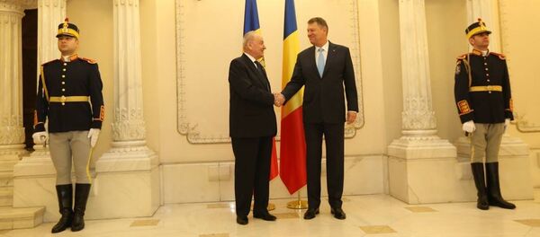 Президент Молдовы Николай Тимофти и президент Румынии Клаус Йоханнис - Sputnik Moldova
