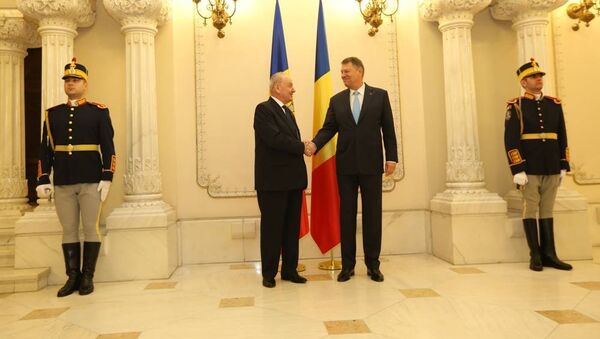 Президент Молдовы Николай Тимофти и президент Румынии Клаус Йоханнис - Sputnik Moldova-România
