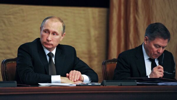 Президент РФ В. Путин принял участие в коллегии ФСБ - Sputnik Молдова