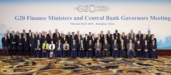 Министры финансов и управляющие ЦБ стран G20 на встрече в в Шанхае, 27 февраля 2016 - Sputnik Молдова